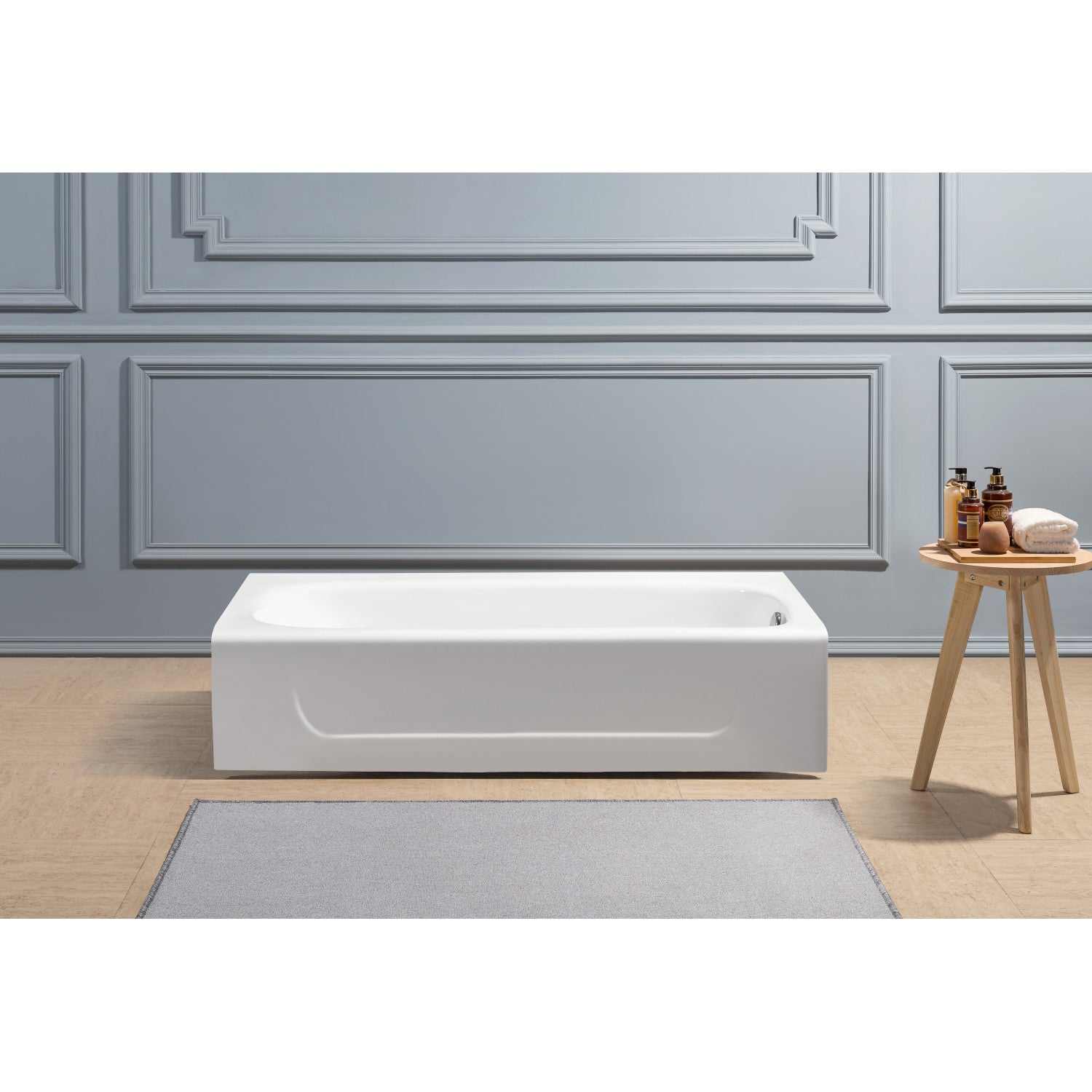 Aqua Eden VCTAP603015L Cast Iron Alcove Bath Tub 60 x 30 x 15 – BNGBath