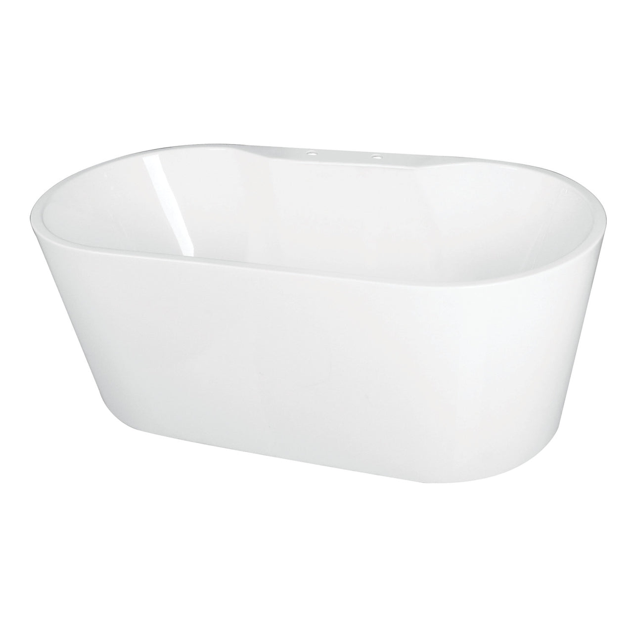 51-Inch Acrylic Freestanding Tub with Deck for Faucet Installation - BNGBath
