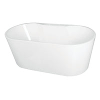 Thumbnail for 51-Inch Acrylic Freestanding Tub with Deck for Faucet Installation - BNGBath