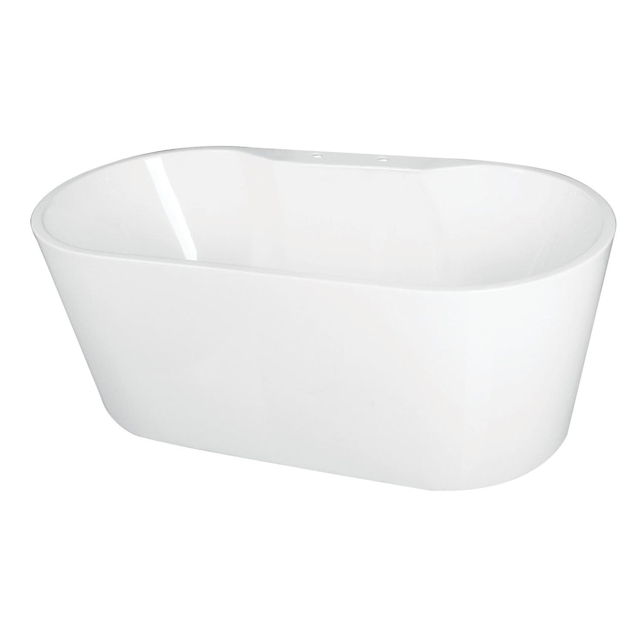 55-Inch Acrylic Freestanding Tub w/ Deck for Faucet - BNGBath