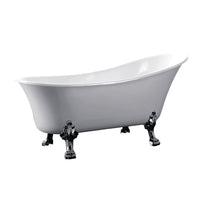 Thumbnail for 51-Inch Acrylic Single Slipper Clawfoot Tub (No Faucet Drillings) - BNGBath