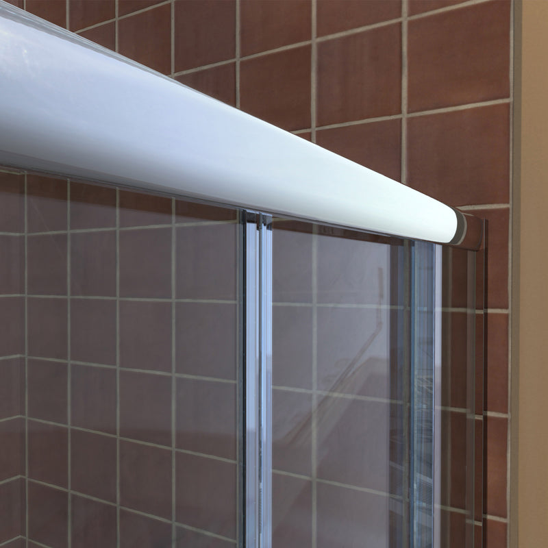 DreamLine Visions 30 in. D x 60 in. W x 74 3/4 in. H Semi-Frameless Sliding Shower Door and SlimLine Shower Base Kit - BNGBath