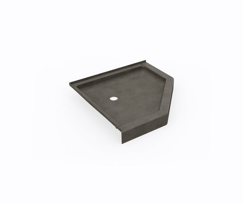 SS-36NEO 36 x 36 Swanstone Corner Shower Pan with Center Drain Charcoal Gray