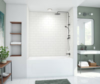 Thumbnail for MTMK72-3450 34 x 50 x 72 Swanstone Metro Subway Tile Glue up Bathtub and Shower Wall Kit  - BNGBath