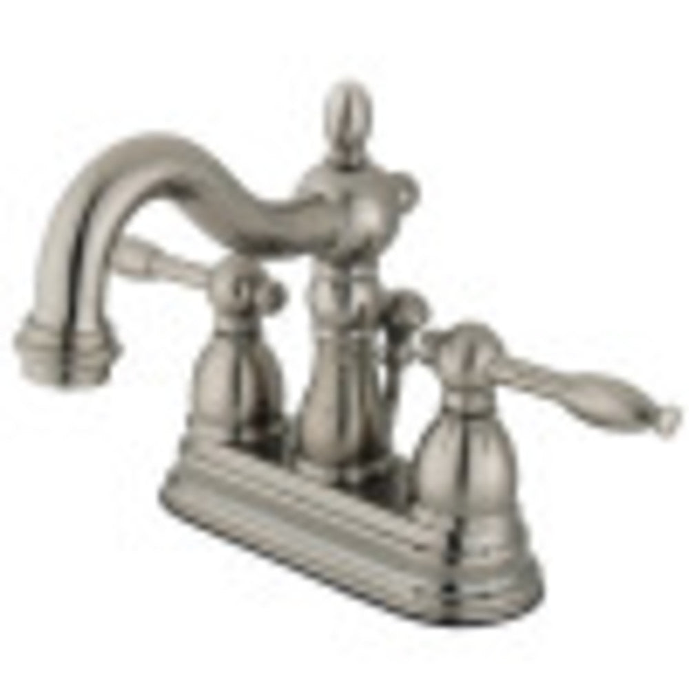 Kingston Brass KB1600KL 4 in. Centerset Bathroom Faucet, Black Stainless - BNGBath