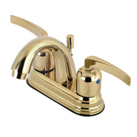 Thumbnail for Kingston Brass KB8612EFL 4 in. Centerset Bathroom Faucet, Polished Brass - BNGBath