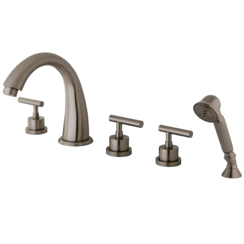Kingston Brass KS23685CML Roman Tub Faucet with Hand Shower, Brushed Nickel - BNGBath