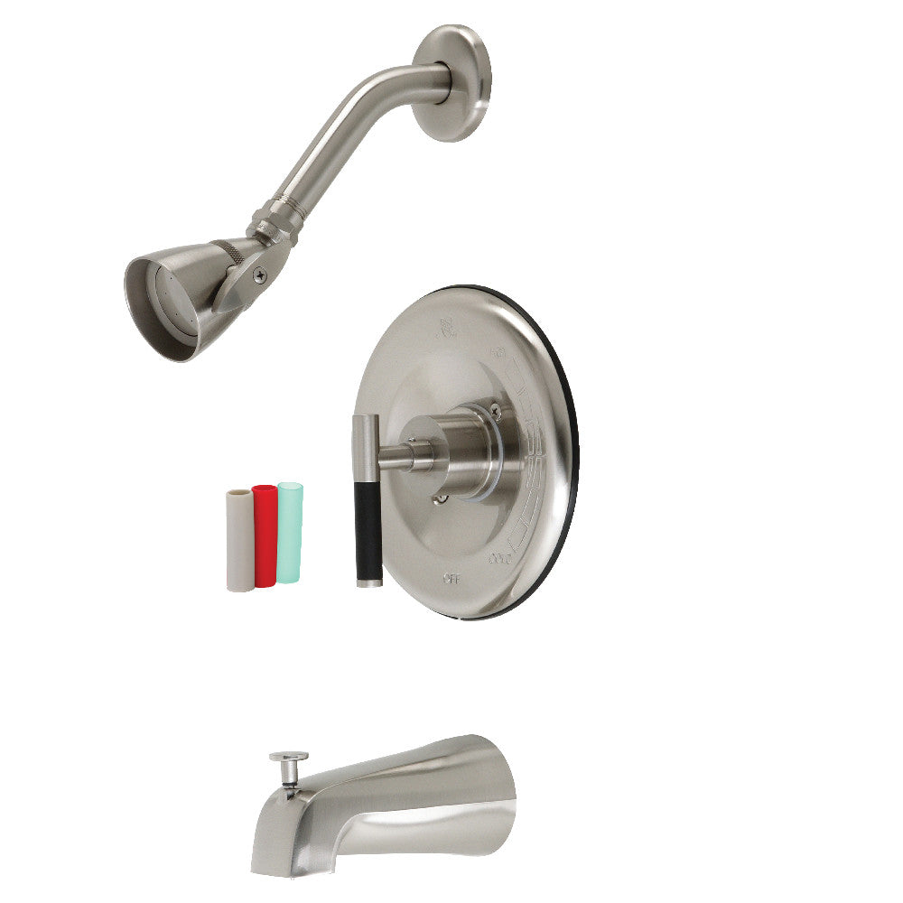 Kingston Brass KB6638CKL Kaiser Sungle-Handle Tub and Shower Faucet, Brushed Nickel - BNGBath