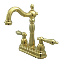 Thumbnail for Kingston Brass KB1492AL Heritage Two-Handle Bar Faucet, Polished Brass - BNGBath