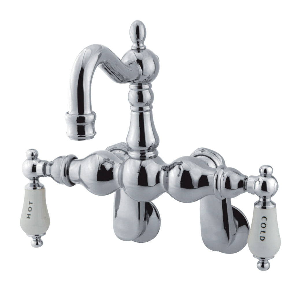 Kingston Brass CC1086T1 Vintage Adjustable Center Wall Mount Tub Faucet, Polished Chrome - BNGBath