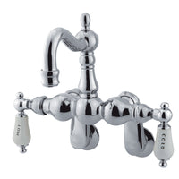 Thumbnail for Kingston Brass CC1086T1 Vintage Adjustable Center Wall Mount Tub Faucet, Polished Chrome - BNGBath