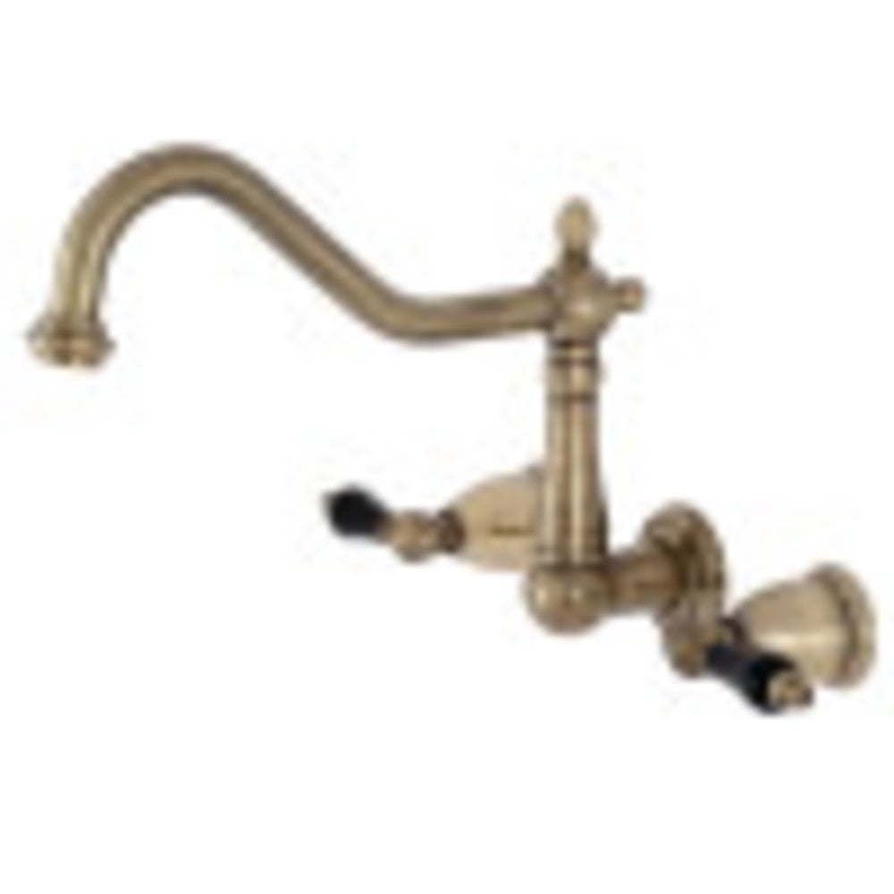 Kingston Brass KS1283PKL Duchess Wall Mount Kitchen Faucet, Antique Brass - BNGBath