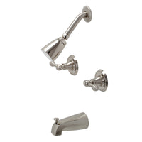Thumbnail for Kingston Brass KB248ACL American Classic Two-Handle Tub and Shower Faucet, Brushed Nickel - BNGBath