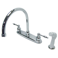 Thumbnail for Kingston Brass KB2791KL Knight Centerset Kitchen Faucet, Polished Chrome - BNGBath