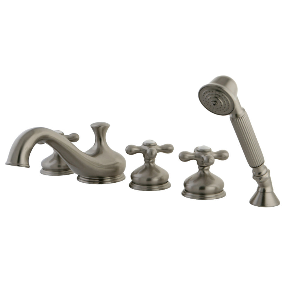 Kingston Brass KS33385AX Roman Tub Faucet with Hand Shower, Brushed Nickel - BNGBath