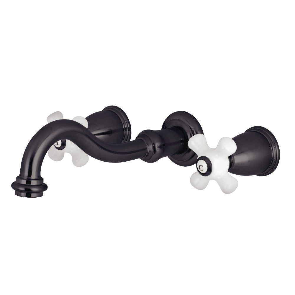 Kingston Brass KS3025PX Restoration Two-Handle Wall Mount Tub Faucet, Oil Rubbed Bronze - BNGBath