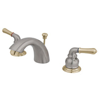 Thumbnail for Kingston Brass GKB959 Mini-Widespread Bathroom Faucet, Brushed Nickel/Polished Brass - BNGBath