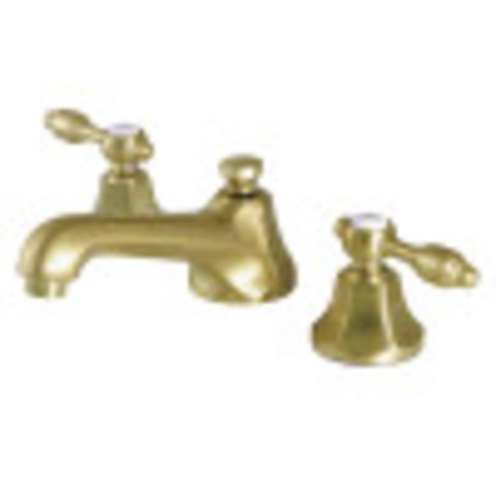 Kingston Brass KS4467TAL Tudor 8" Widespread Bathroom Faucet, Brushed Brass - BNGBath