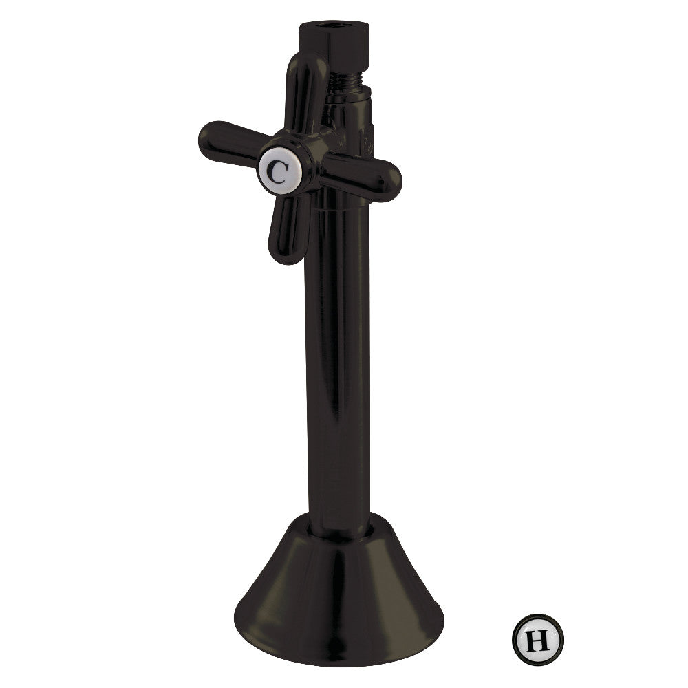 Kingston Brass CC83255X 1/2" Sweat x 3/8" OD Comp Straight Shut-Off Valve with 5" Extension, Oil Rubbed Bronze - BNGBath