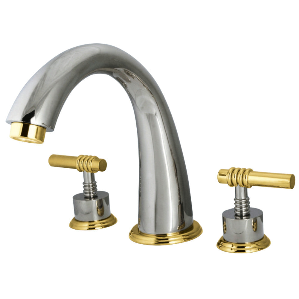 Kingston Brass KS2364ML Roman Tub Faucet, Polished Chrome/Polished Brass - BNGBath