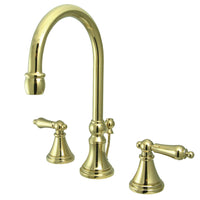 Thumbnail for Kingston Brass KS2982AL 8 in. Widespread Bathroom Faucet, Polished Brass - BNGBath