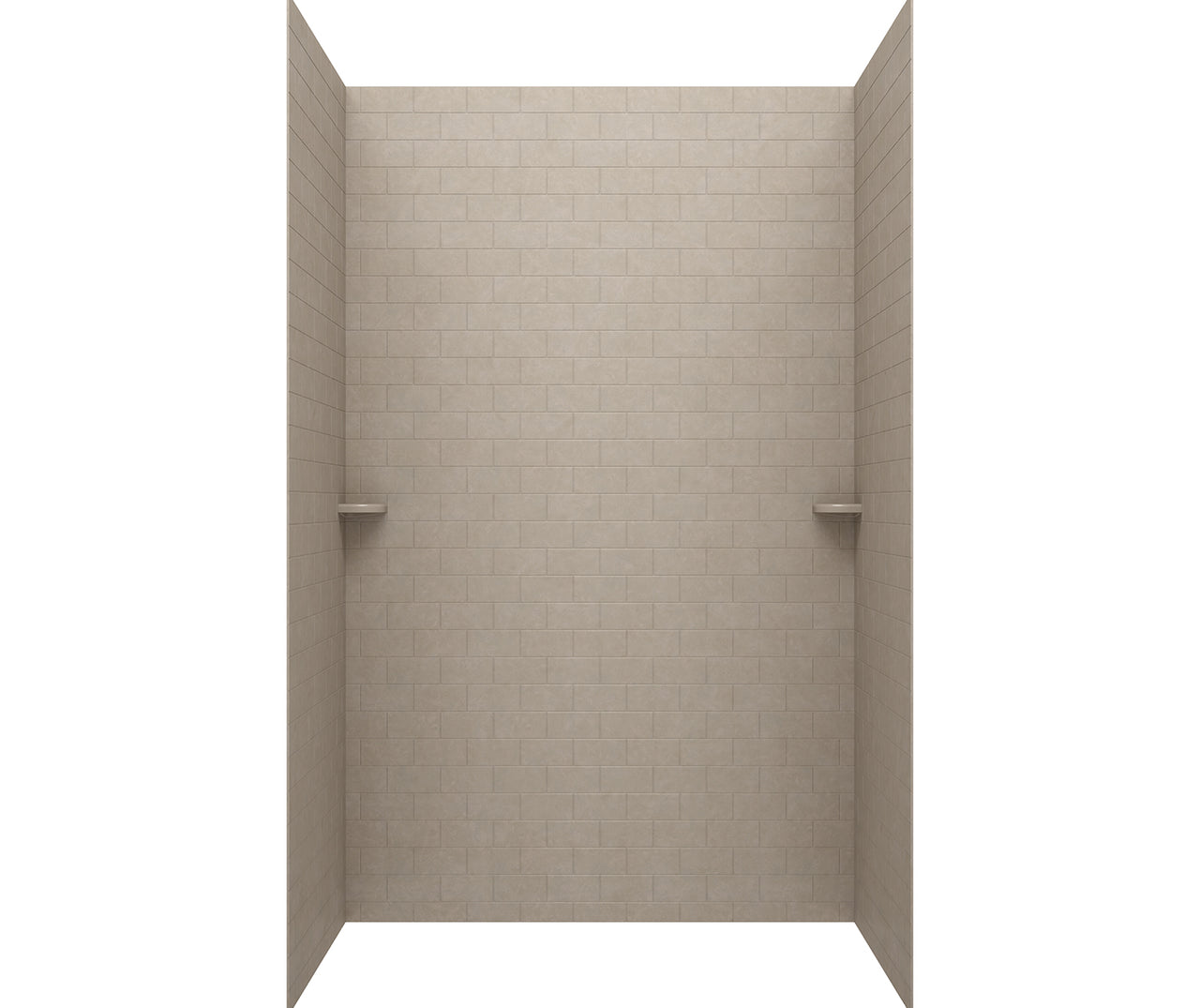 36-In x 62-In x 96-In Swanstone 3x6 Subway Tile Shower Wall Kit - BNGBath