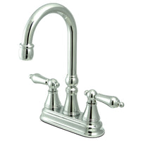 Thumbnail for Kingston Brass KS2491AL Governor Bar Faucet Without Pop-Up, Polished Chrome - BNGBath