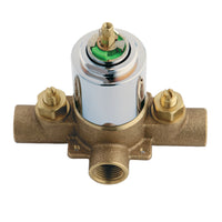 Thumbnail for Kingston Brass KB651V Pressure Balanced Rough-In Tub and Shower Valve with Stops, Polished Chrome - BNGBath
