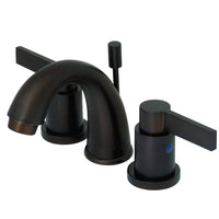 Thumbnail for Kingston Brass KB8915NDL NuvoFusion Widespread Bathroom Faucet, Oil Rubbed Bronze - BNGBath