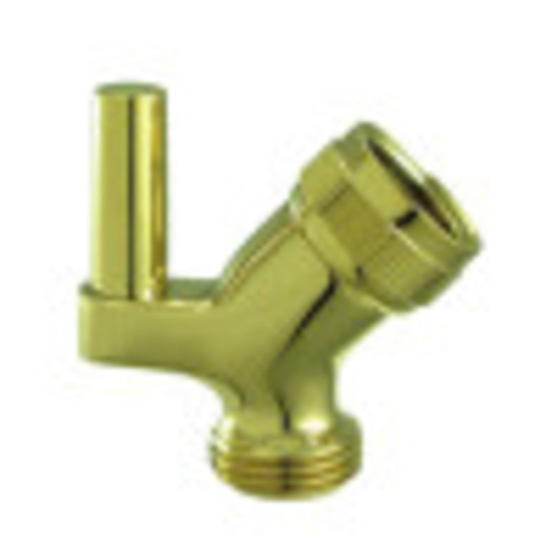 Kingston Brass K179A2 Trimscape Hand Shower Pin Wall Hook with Hose Outlet, Polished Brass - BNGBath