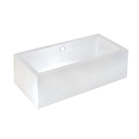 Thumbnail for Aqua Eden VTDE673321 67-Inch Acrylic Double Ended Freestanding Tub with Drain, White - BNGBath