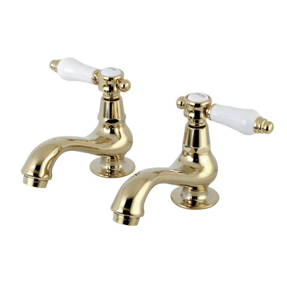 Kingston Brass KS1102BPL Basin Tap Faucet with Lever Handle, Polished Brass - BNGBath