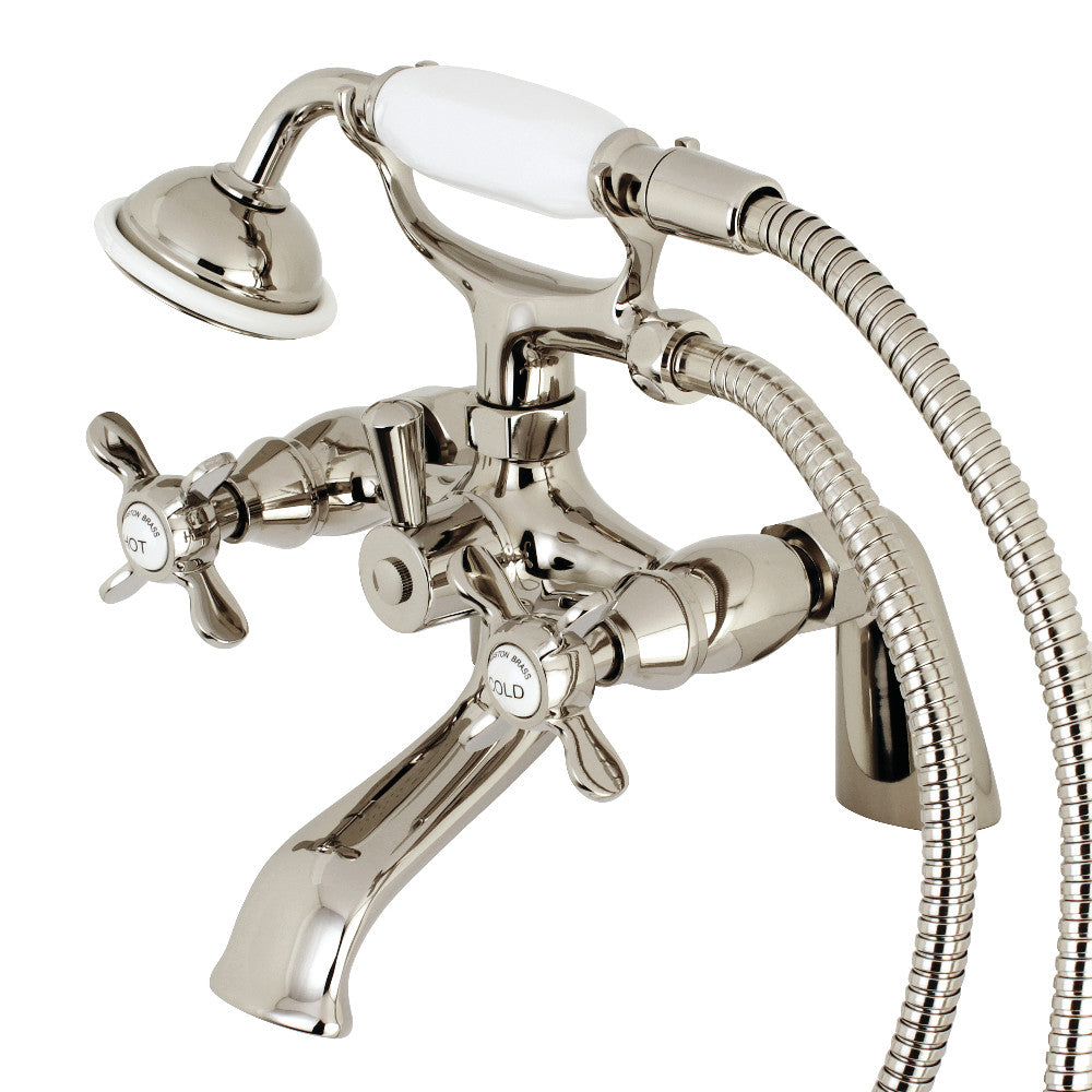 Kingston Brass KS287PN Essex Clawfoot Tub Faucet with Hand Shower, Polished Nickel - BNGBath