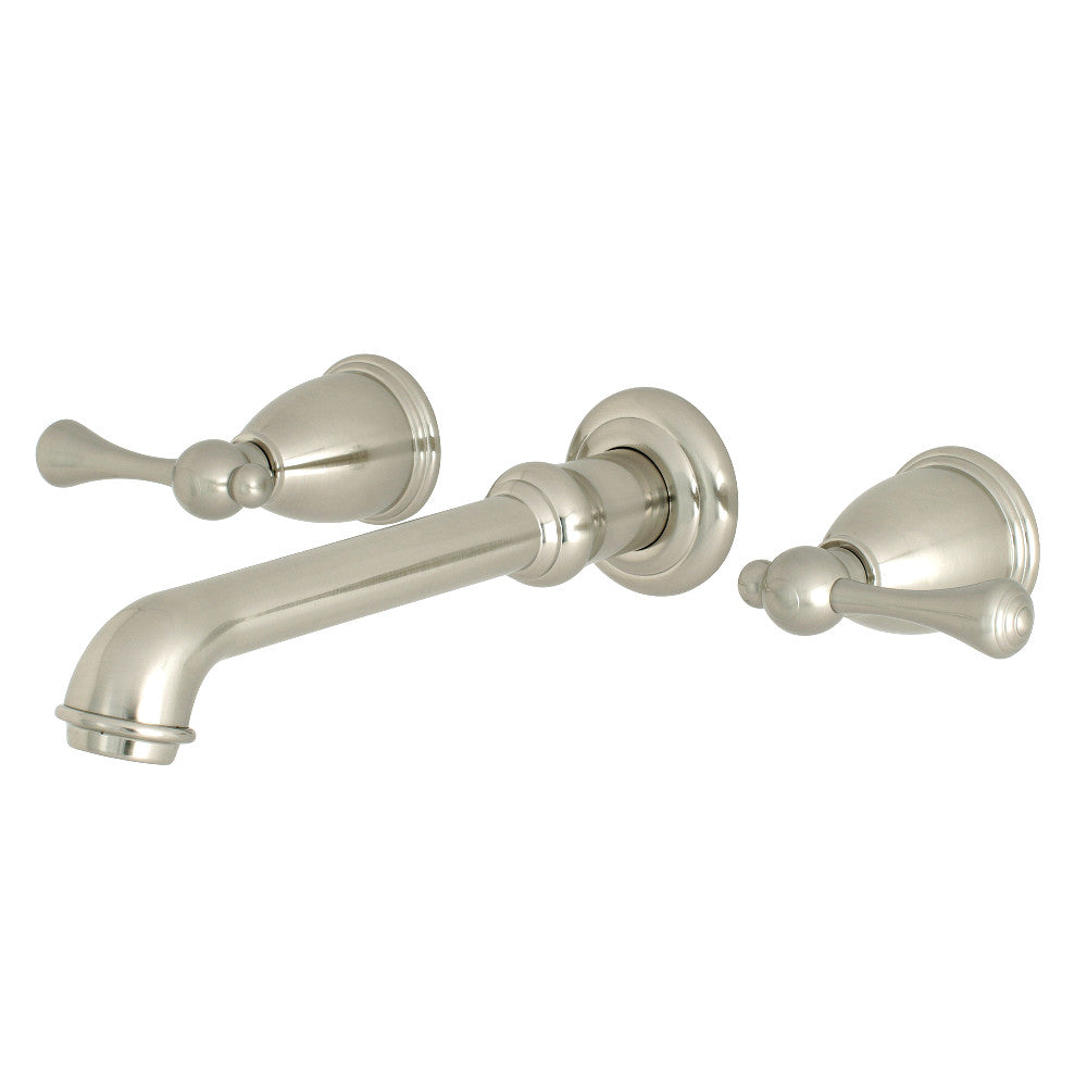 Kingston Brass KS7128BL Two-Handle Wall Mount Bathroom Faucet, Brushed Nickel - BNGBath