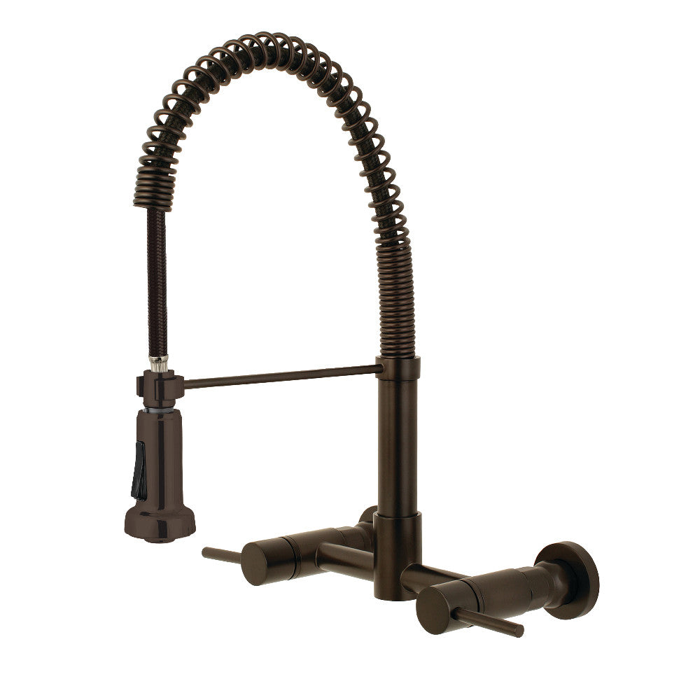Gourmetier GS8185DL Concord 2-Handle Wall Mount Pull-Down Kitchen Faucet, Oil Rubbed Bronze - BNGBath