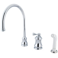 Thumbnail for Kingston Brass KS3811BL Widespread Kitchen Faucet, Polished Chrome - BNGBath