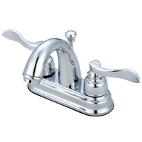 Thumbnail for Kingston Brass KB8611NFL 4 in. Centerset Bathroom Faucet, Polished Chrome - BNGBath