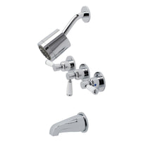Thumbnail for Kingston Brass KBX8131DPL Paris Three-Handle Tub and Shower Faucet, Polished Chrome - BNGBath