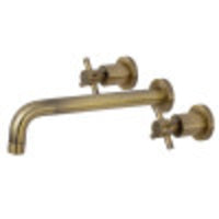 Thumbnail for Kingston Brass KS8023DX Concord Two-Handle Wall Mount Tub Faucet, Antique Brass - BNGBath