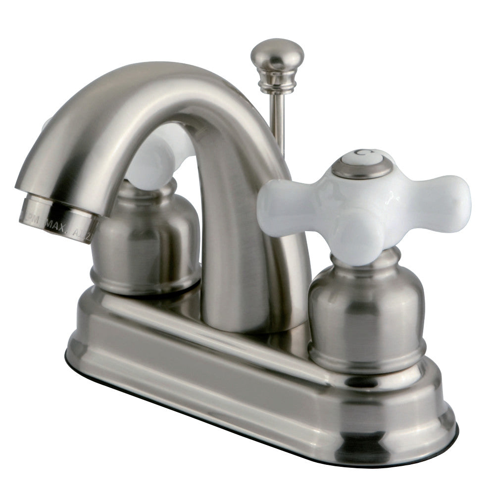 Kingston Brass KB5618PX Restoration 4 in. Centerset Bathroom Faucet, Brushed Nickel - BNGBath