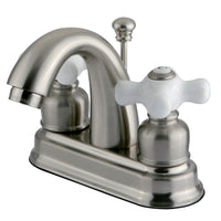 Thumbnail for Kingston Brass KB5618PX Restoration 4 in. Centerset Bathroom Faucet, Brushed Nickel - BNGBath