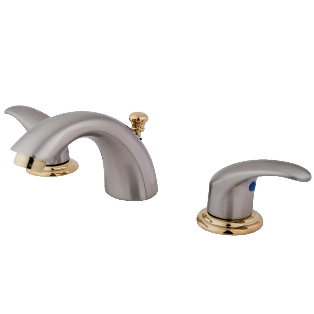 Kingston Brass KB6959LL Mini-Widespread Bathroom Faucet, Brushed Nickel/Polished Brass - BNGBath