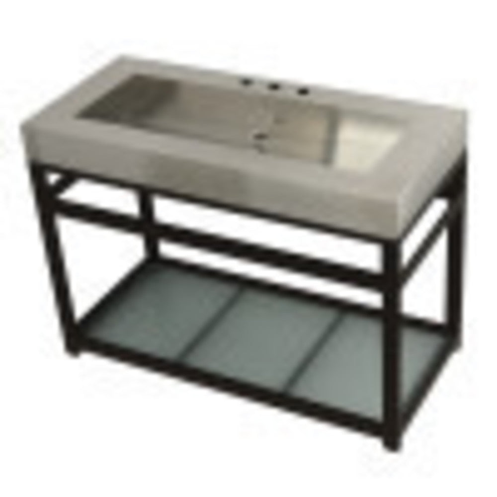 Kingston 49x22x35 Commercial Console Sink with Glass Shelf - BNGBath