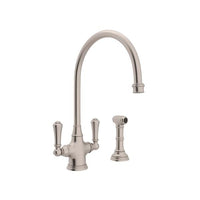Thumbnail for Perrin & Rowe Georgian Era Single Hole Kitchen Faucet with Sidespray - BNGBath