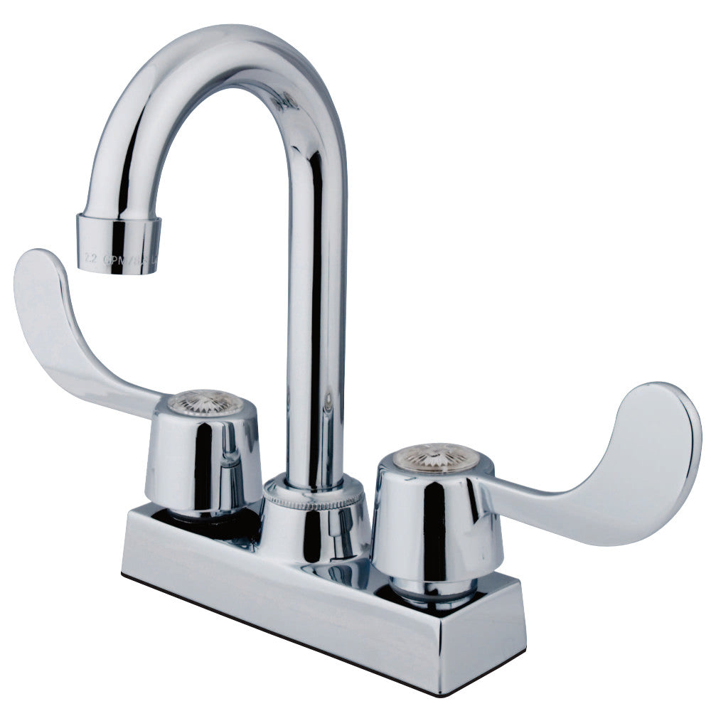 Kingston Brass KB451 Vista 4" Bar Faucet With Blade Handle, Polished Chrome - BNGBath