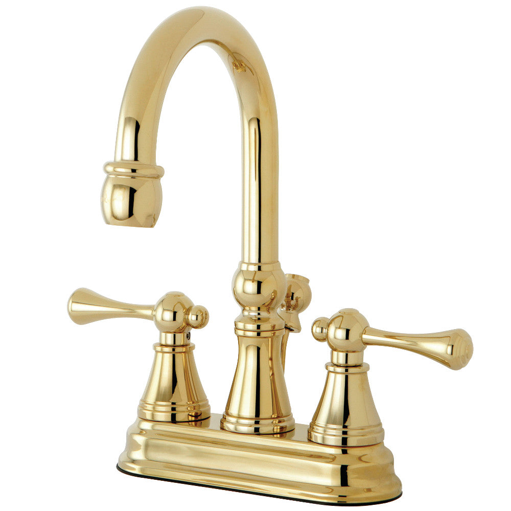 Kingston Brass KS2612BL 4 in. Centerset Bathroom Faucet, Polished Brass - BNGBath