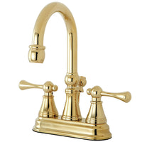 Thumbnail for Kingston Brass KS2612BL 4 in. Centerset Bathroom Faucet, Polished Brass - BNGBath
