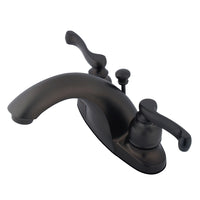 Thumbnail for Kingston Brass KB7645FL 4 in. Centerset Bathroom Faucet, Oil Rubbed Bronze - BNGBath