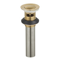 Thumbnail for Kingston Brass KB6007 Complement Push-Up Drain with Overflow, Brushed Brass - BNGBath