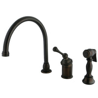 Thumbnail for Kingston Brass KB3815BLBS Widespread Kitchen Faucet, Oil Rubbed Bronze - BNGBath